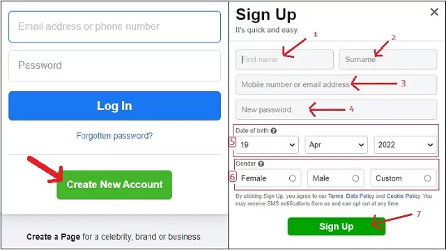 facebook me account banaye, facebook par account kaise banaye