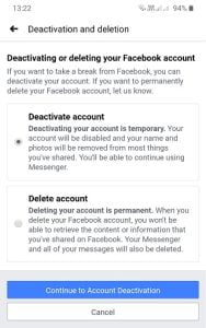 facebook account deactivate kaise kare