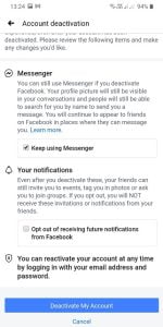 facebook account deactivate kaise kare