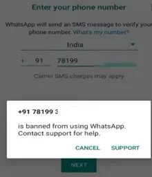 whatsapp banned ko unbanned kare