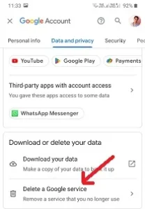 google pay account delete kaise kare