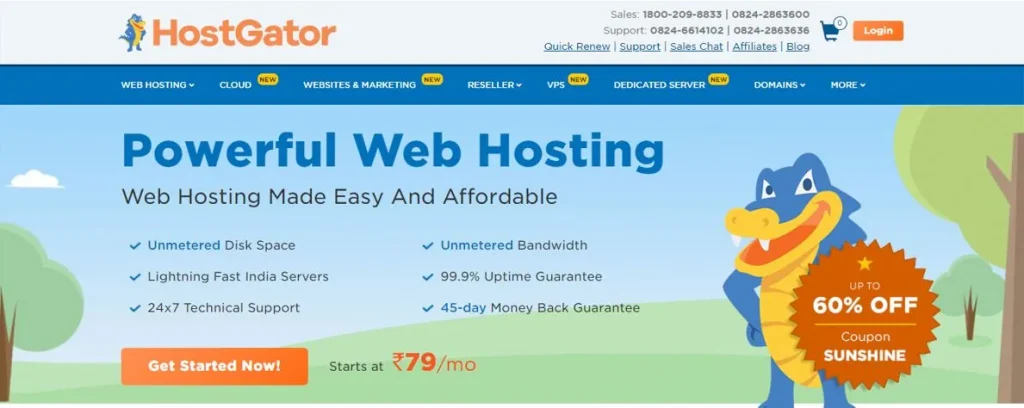 hostgator website hosting services